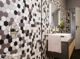 Maybe you would like to learn more about one of these? Artstation A Bathroom In Milan Light Grey Dark Grey Black Hexagon Tiles Pantomima Studio