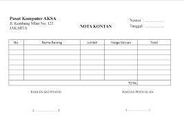 Check spelling or type a new query. Contoh Nota Penjualan Pembelian Dinas Kontan Laundry Dll