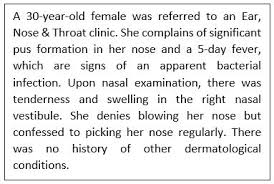 Nasal vestibulitis is an infection of your nasal vestibule, which is the area just inside your nostrils. Nasal Vestibulitis Symptoms Causes Treatment Science Class Video Study Com