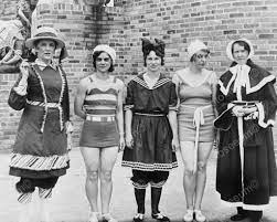 Women Pose In Evolution Of Bathing Suits 8x10 Reprint Of Old Photo In 2021 Vintage Bathing Suits Bathing Suits Bathing Suit Styles
