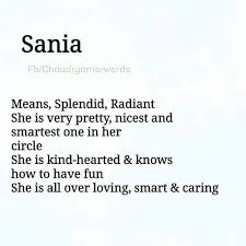 Sania Name Meaning In Urdu Please Note That Searchtruth Com Cannot Guarantee The Accuracy Of The Meanings Of Names Listed On This Site Chasovoy Sania name meaning is the sixtieth part of a minute. vercel