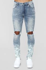 Impression Skinny Jeans Light Blue Wash In 2021 Mens Jeans Ripped Jeans Men Affordable Denim