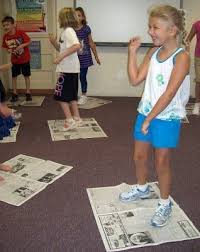 Back To School With Newspaper Dancing Preschool Music School Activities Teaching Kids