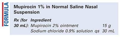 Mupirocin 1 In Normal Saline Nasal Suspension
