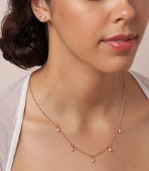 14K Gold Baguette Moissanite Necklace, Dangling Diamond Necklace, Layering  Necklace, Baguette Diamond Statement Necklace, Anniversary Gift