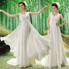Shop kohl's for all your apparel needs, and find the right addition to your. Ivory Empire Waist Chiffon Wedding Dress V Neck Chiffon Wedding Dress Vampal Dresses