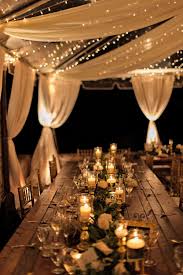 Rustic Diy Wedding Decor With Fairy Lights Perfect For Night Or Day Weddings Decorations Ideas Elegant Wedding Lights Romantic Candlelight Backyard Wedding