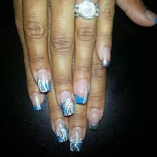 Great For Football Season Detroit Lions Color S Lion Nails Nail Designs Cool Nail Designs