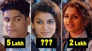 Priya Prakash Varrier Salary Oru Adaar Love Movie Cast Salary Roshan Abdul Rahoof Youtube