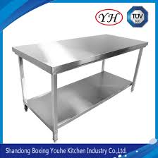 Stainless steel commercial hotel kitchen work food prep table workbench 60x30 China Hot Sale Factory Price Durable Hotel Restaurant Commercial Kitchen Stainless Steel Work Table With Under Shelf China Kitchen Products Home Furniture