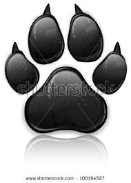 Black Animal Paw Print Isolated On White Vector Illustration Dog Paw Print Paw Print Clip Art Paw Print