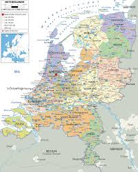 Relief map of the netherlands in europe. Detailed Political Map Of Netherlands Ezilon Maps