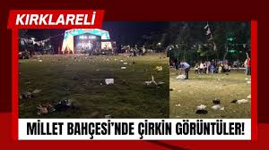 Kırklareli Millet Bahçesi’nde Çirkin Görüntüler