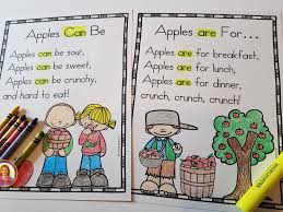 apple poems sight word poems for shared reading beginning