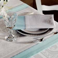 nappe jardin a la francaise celadon テーブルランナー テーブルクロス セラ