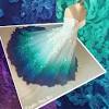Anthropologie teal lace bridesmaid dresses. 1