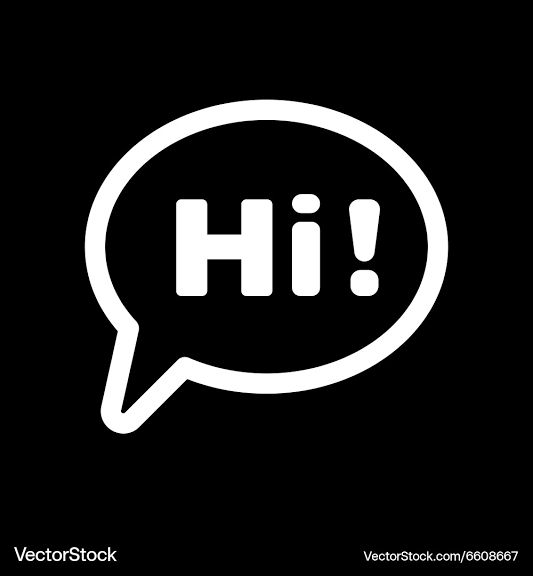 Hi icon greet and hello symbol flat – Royalty-Free Vector | VectorStock