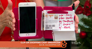 Shop Looking Up N Hands Free Gals Or Guysshopper Clip On Shopping Cart Organizer Holds Your Smartphone List Pen Co Home And Family Tv Supermarket Shopping