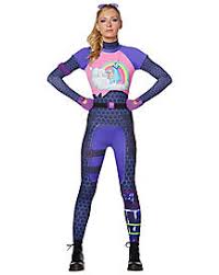 Jumpsuit, cropped t shirt, belt. Adult Brite Bomber Costume Fortnite Spirithalloween Com