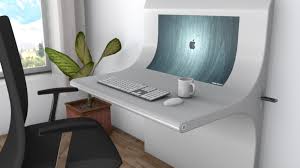 Silber, imac, braun, aus holz, schreibtisch, computer, tastatur. Die Neue Generation Schreibtsich Wip Schreibtisch Cinema 4d Modern 3d Ring De