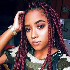 Red Box Braids 25 Fabulous Braided Hairstyles Ideas Curly Craze Burgundy Box Braids Hair Styles Red Box Braids