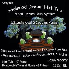 We did not find results for: Second Life Marketplace Redwood Dream Hot Tub By Luna Bliss