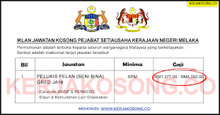 Puluhan ribu jawatan kosong melaka sektor swasta untuk diisi dengan segera. Jawatan Kosong Pejabat Setiausaha Kerajaan Negeri Melaka
