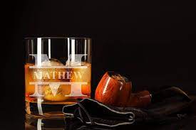 Engraved Monogram Whiskey Glasses