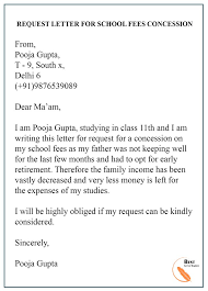Request Letter For School Fees Concession Best Letter Template Informal Letter Writing Letter Writing Format Words To Use