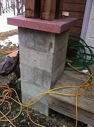 See more ideas about cinder block, cinder, cinder block garden. Exterior Slate On Concrete Block Column Application Advice Ceramic Tile Advice Forums John Bridge Ceramic Tile