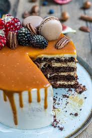 Das motiv drucken wir auf esspapier mittels lebensmittelfarben aus und bringen es an ihr produkt an. Edles Prachtstuck Schoko Vanille Torte Mit Karamellisierten Pekannussen Mitliebezurtorte