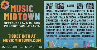 Music midtown has announced its musical lineup for 2018, bringing some proper atlanta vibes to the party. Music Midtown On Twitter Full Lineup Is Here Leonbridges Coldwarkids Shaedband Hembreemusic Will Be Joining Us At Musicmidtown Tickets Are On Sale Now Https T Co Bure4lqtd5 Https T Co 5aucmqdgd0