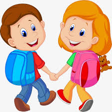 Vector clip art illustration with simple gradients. Little Friends Go To School Together School Clipart Go To School Kid Laugh Png Transparent Image And Clipart For Free Download Cartoon Clip Art Cartoon Boy Student Cartoon