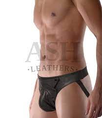 Real Leather Underwear Black Leather Mens Jocks Handmade - Etsy