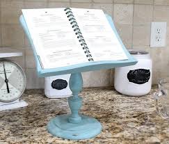 Ipad Recipe Holder Thrifty Makeover Thrift Store Diy Recipe Holder Recipe Book Holders
