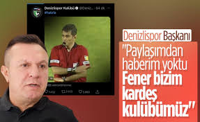 O maçın ertesi senesi i̇stanbulda berabere kaldık bu adamlarla. Fenerbahce Denizlispor A Gonderme Yapti