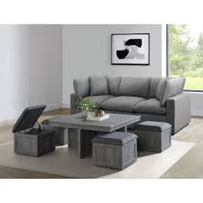 Benzara inc wooden coffee table with two lift tops and metal sled leg support, gray and silver. Overstock Com Online Shopping Bedding Furniture Electronics Jewelry Clothing More In 2021 Coffee Table With Seating Coffee Table Picket House Furnishings