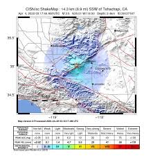 M 3 5 14km Ssw Of Tehachapi Ca