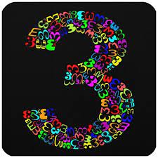 This is a secret message. Zahl Nummer Number 3 Drei Three Letters And Numbers Alphabet Letters