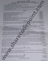 Int404 Artificial Intelligence End Term Exam Question Paper Int 404 Lpu Question Paper Sharecodepoint Question Papers Capstone Projects Tutorials Exams Solution