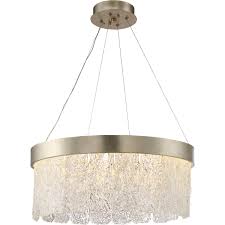 Zeev Lighting Arctic Collection Silver Leaf And Antique Gold Chandelier Cd10153 Led Sl Ag