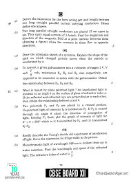 Cbse class 12 physics previous year question paper is helpful to know the criteria of distribution of questions and marks across different through the study of these solved question papers and their marking schemes helps students to prepare in a better way for upcoming cbse board exams 2020. Cbse Class 12 Physics Question Paper 2020 With Solution