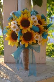 Rustic Sunflower Bouquet Country Southern Bride Bouquet Rose Feathers Burlap Daisy Turquoise Blue Teal Blue Wedding Bouquet Sunflower Wedding Wedding Bouquets
