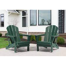 The uv additive used in the production of furniture with different color plastic chairs for kids are safe because they are light and sturdy. Westin Outdoor Braxton Folding Plastic Adirondack Chair Set Of 2 Dark Green Walmart Com Walmart Com