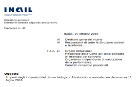 Tabella indennizzo danno biologico inail 2019. Danno Biologico Rivalutazione Importi Per Il Calcolo Dal 1 Luglio 2018