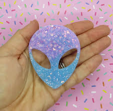 Add a pop of color with the latest hair accessories. Alien Hair Clips Pastel Glitter Barrettes