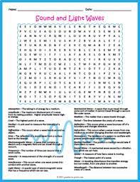 At puzzles to print you will find hundreds of printable puzzles that are . Sound And Light Waves Word Search Puzzle Worksheet Activity Tpt