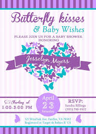 Butterfly Baby Shower Invitations Butterfly Kisses And Baby Etsy Butterfly Baby Shower Butterfly Baby Shower Invitations Baby Girl Shower Themes Purple
