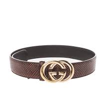 Shop over 130 top brown gucci belt men and earn cash back all in one place. Gucci Dark Brown Snakeskin Gg Buckle Belt 95 Cm Gucci Tlc