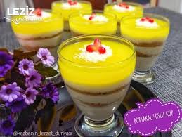 Portakal Soslu Muhallebili Kup Leziz Yemeklerim Yemek Tarifi Yemek Leziz Yemek Tatli
